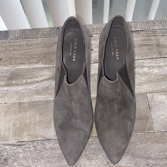 Cole Haan gray suede heels - Picture 2 of 4